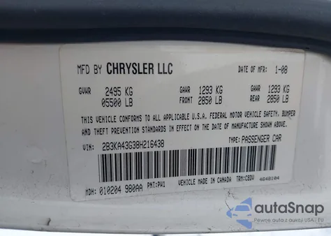 2008 Dodge Charger z USA, uszkodzony, nr VIN 2B3KA43G38H216438